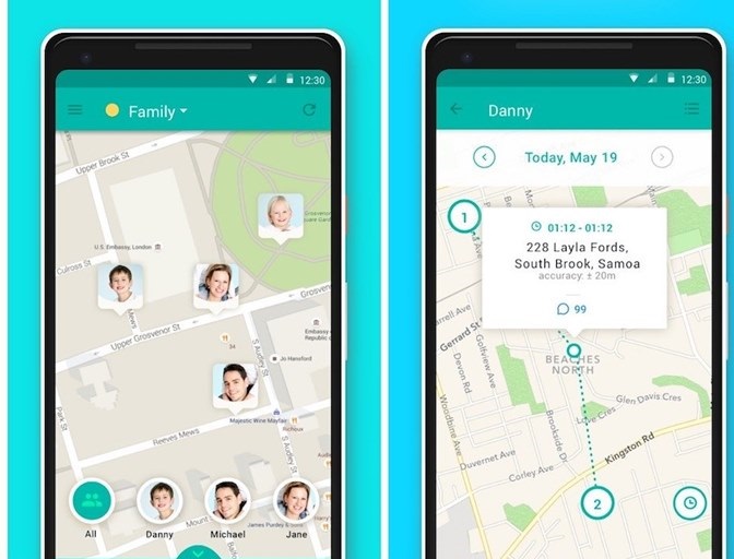 geozilla, android, femaly