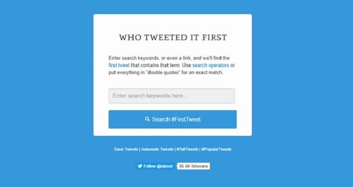 who, tweeted, it ,first