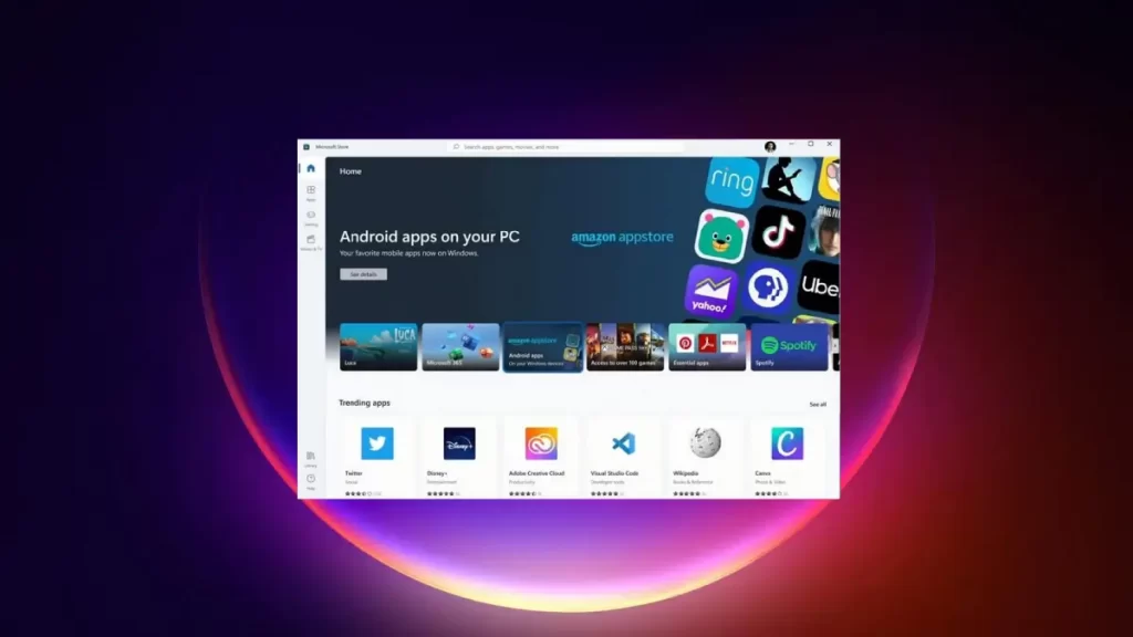 windows 11 android app