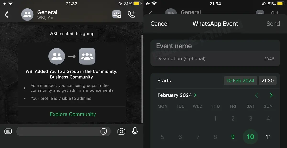 whatsapp grup chat nastroivane na zadna data