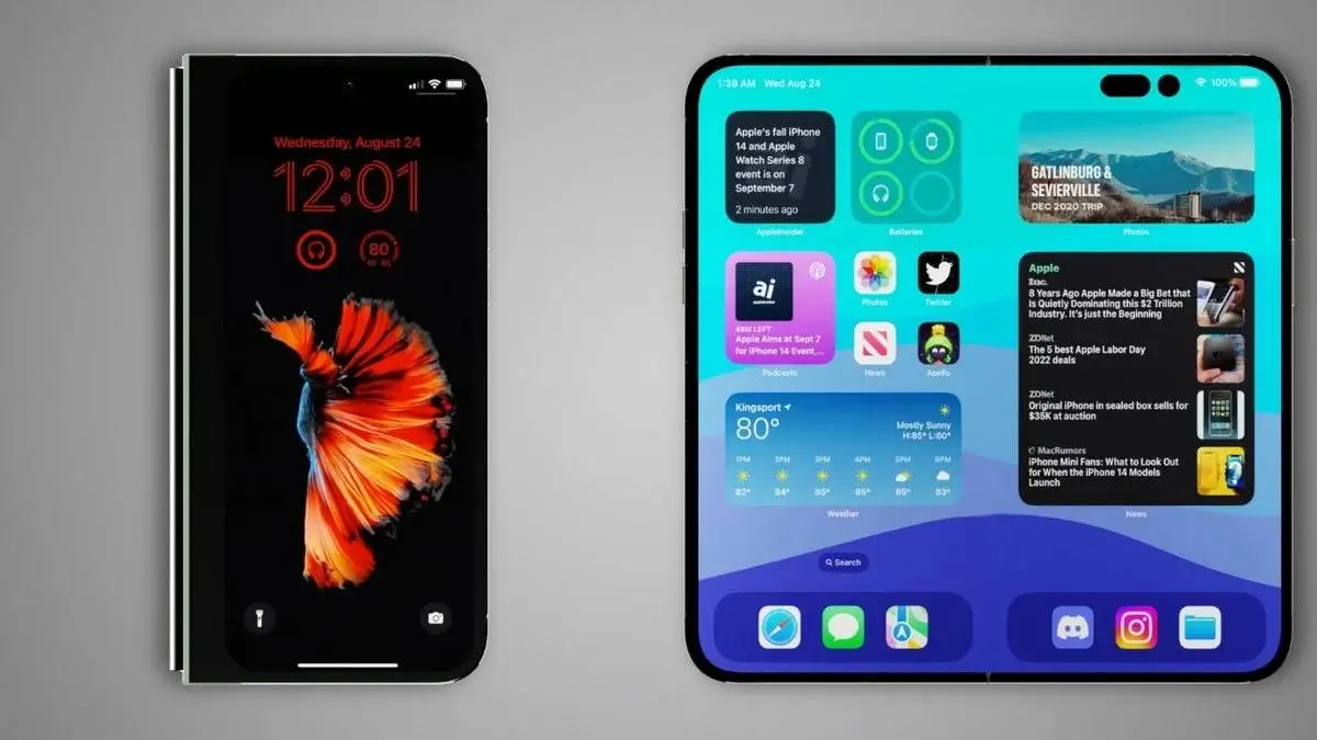 Сравнение между сгъваем iPhone и Samsung Fold