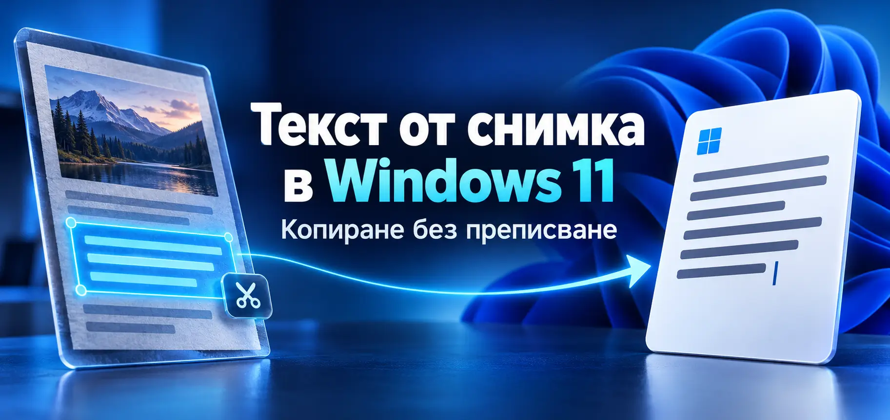kopirane na tekst ot snimka v windows 11