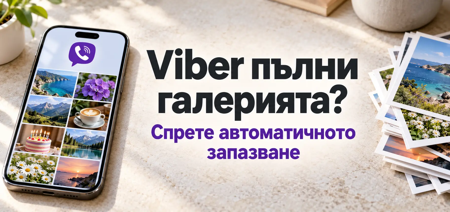 spirane na avtomatichnoto zapazvane na snimkite v Viber