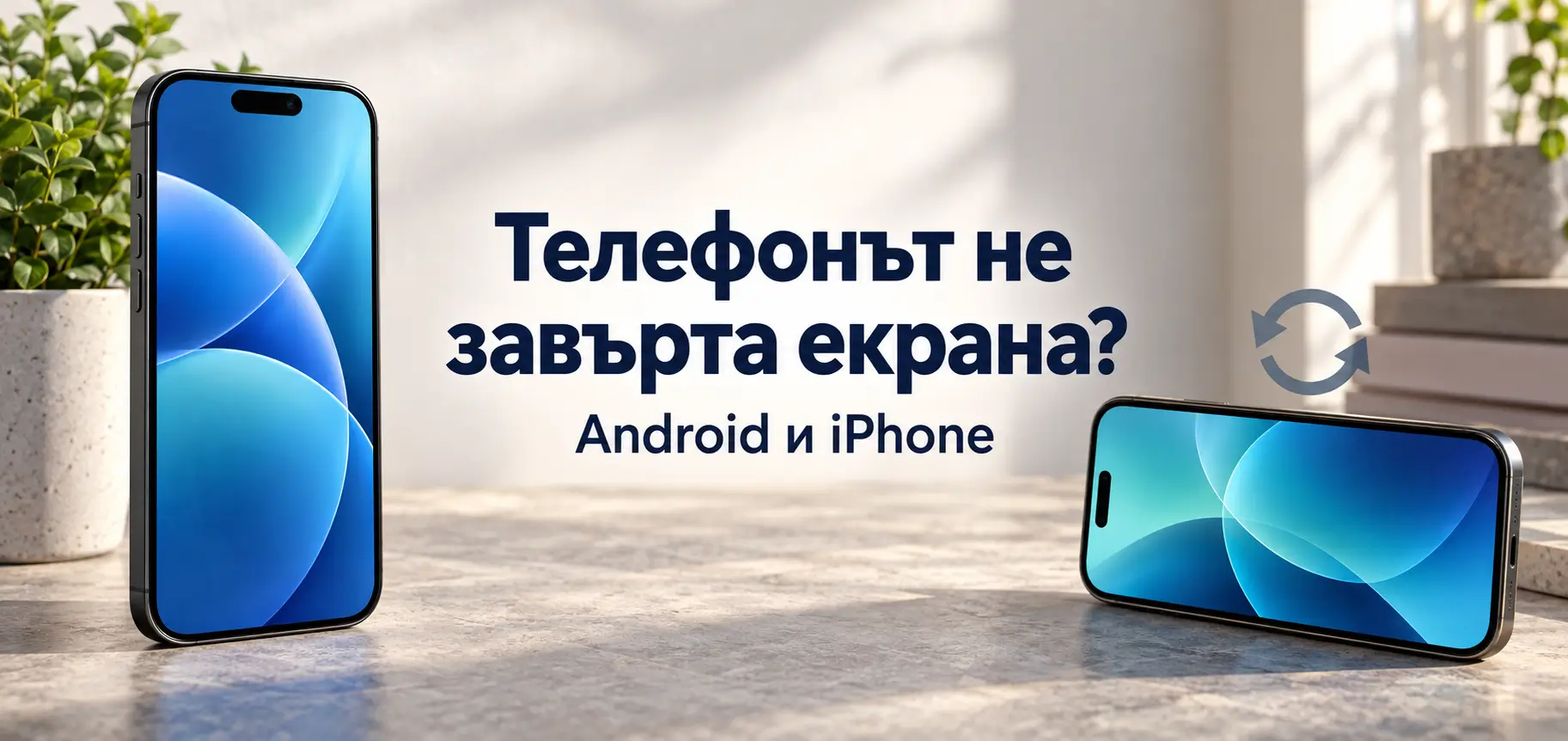 telefonat na ekrana ne se zavirta