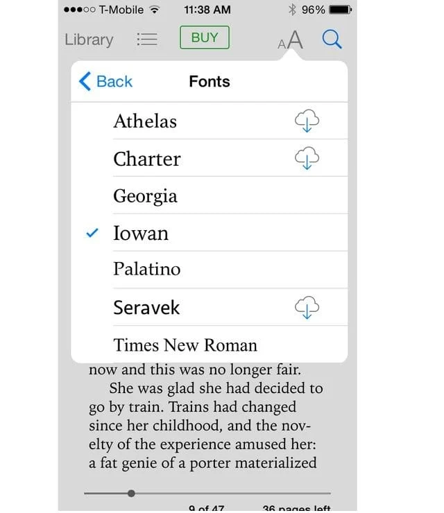 kak se promenya shrifta na iphone