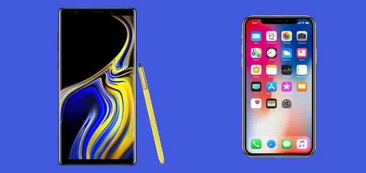 note 9 ,iphone x, iphone plus