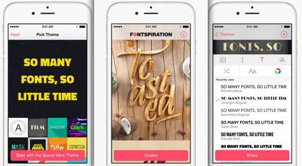 fontspiration, programa, snimka, tekst