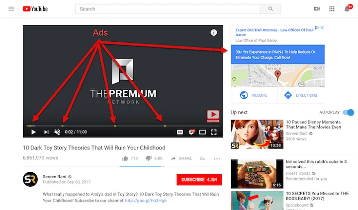 youtube,reklama, blokirane