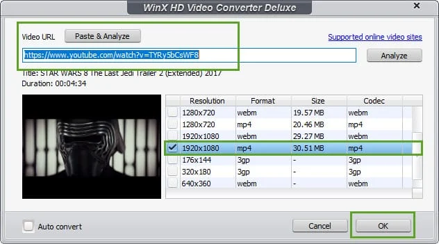 WinX HD Video Converter Deluxe 10
