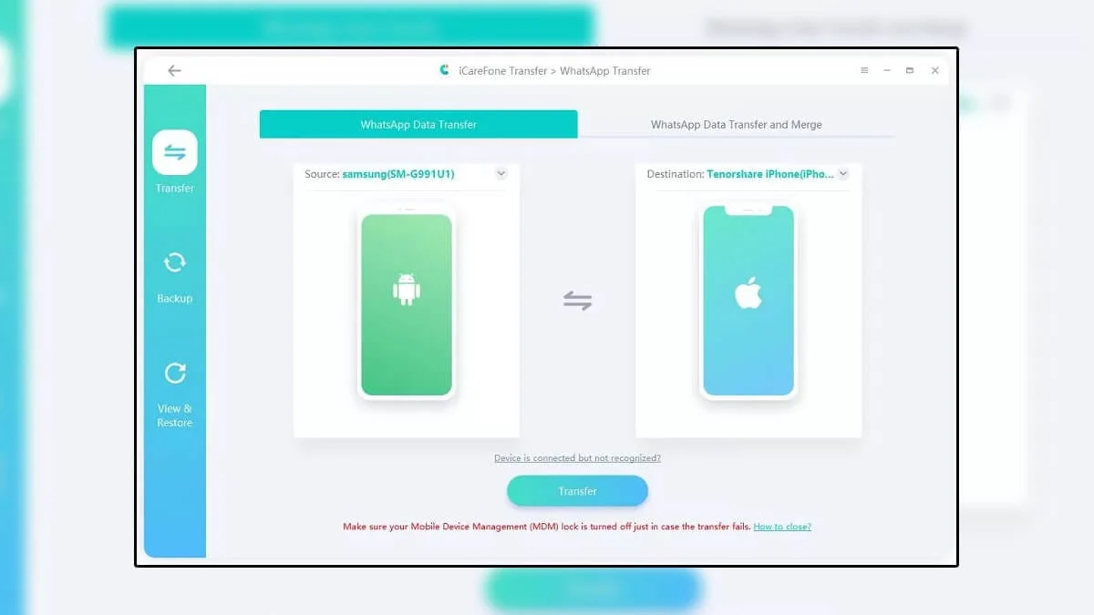 icarefone transfer android