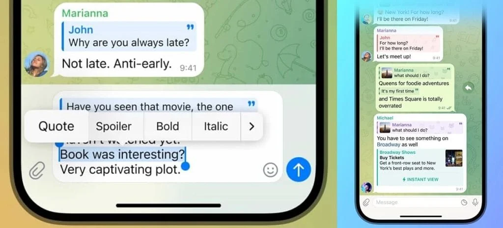 telegram novi funktsii
