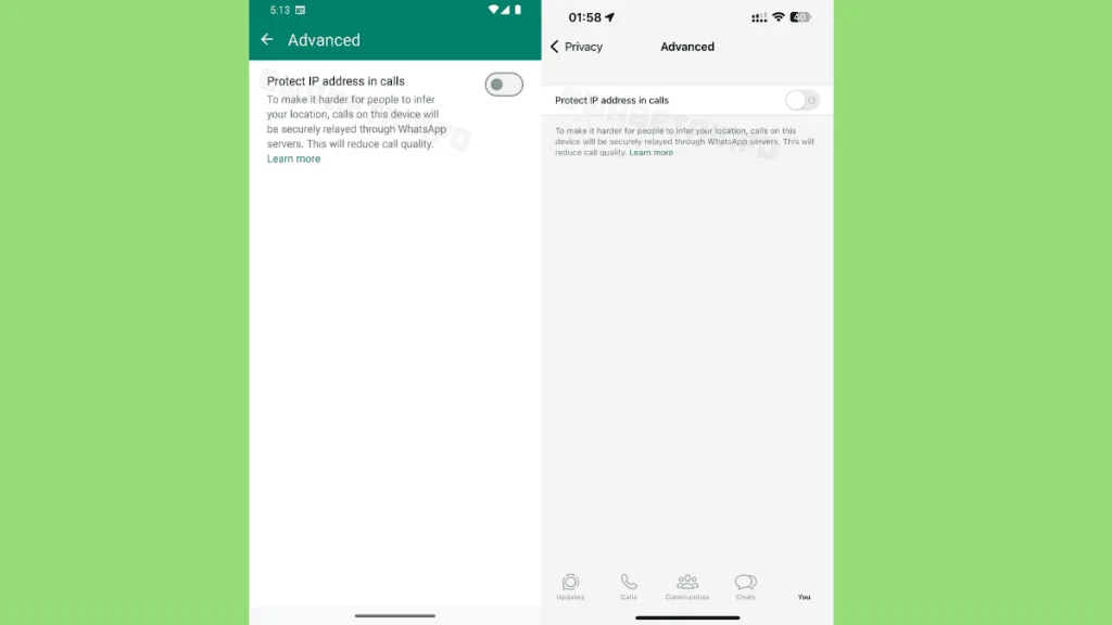 whatsapp ip adres