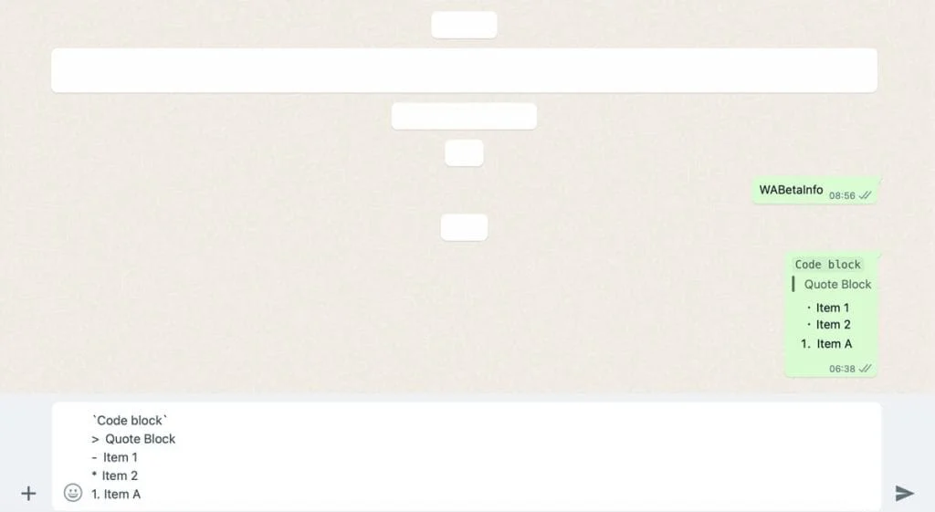 whatsapp formatirane na tekst